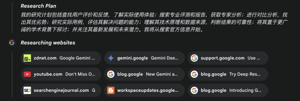 谷歌的Deep Research效果怎么样？