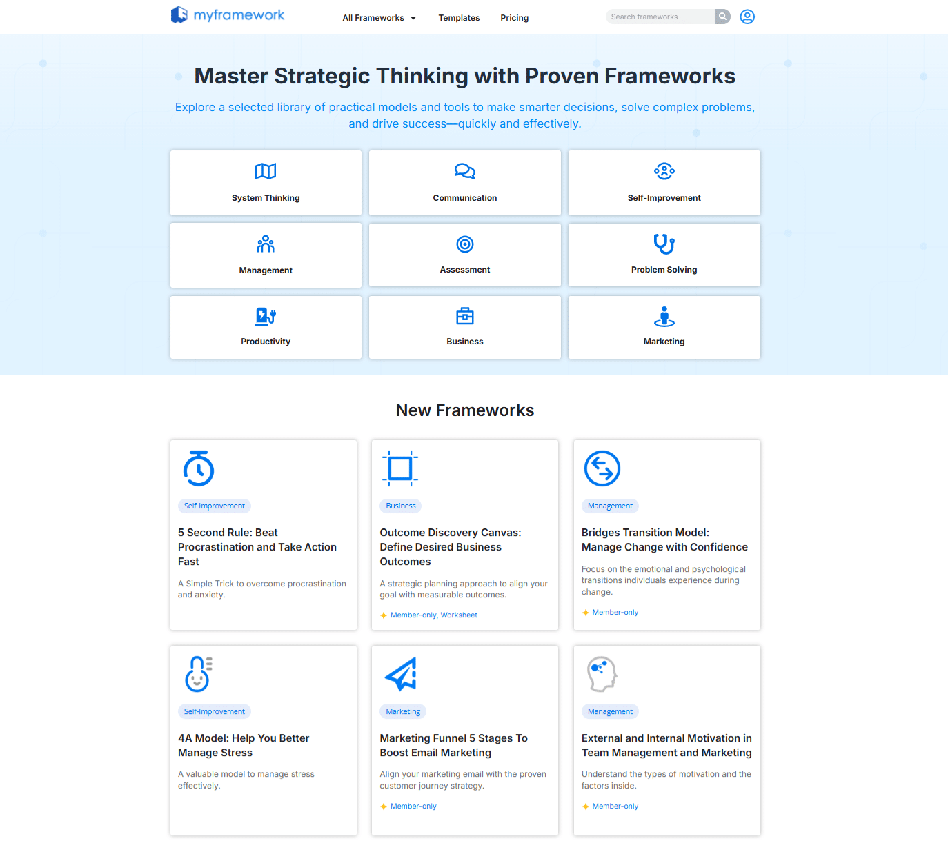 A Curated Collection of Thinking Frameworks to Make Better Decisions
