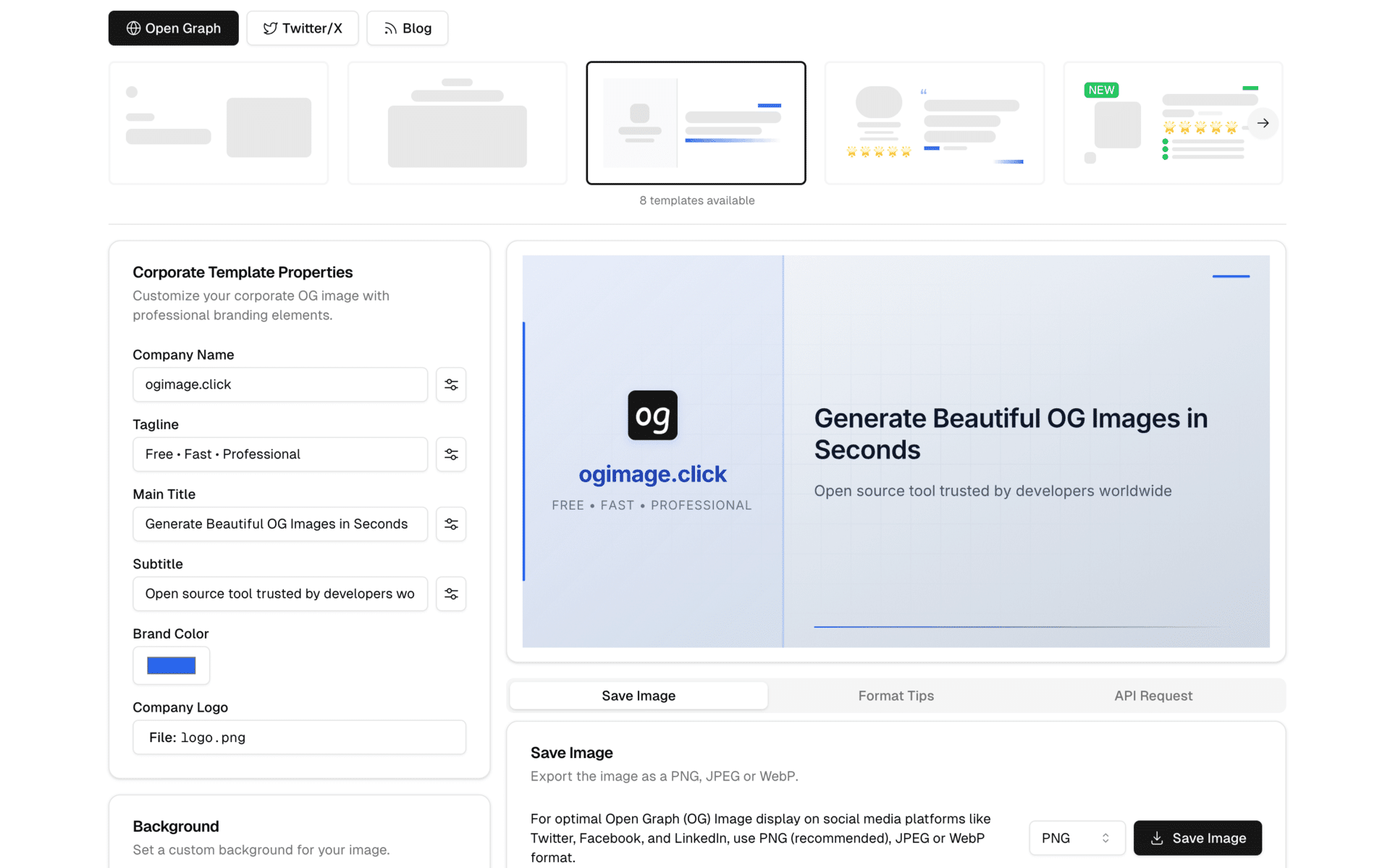 免费、高效的 Open Graph 图像生成器