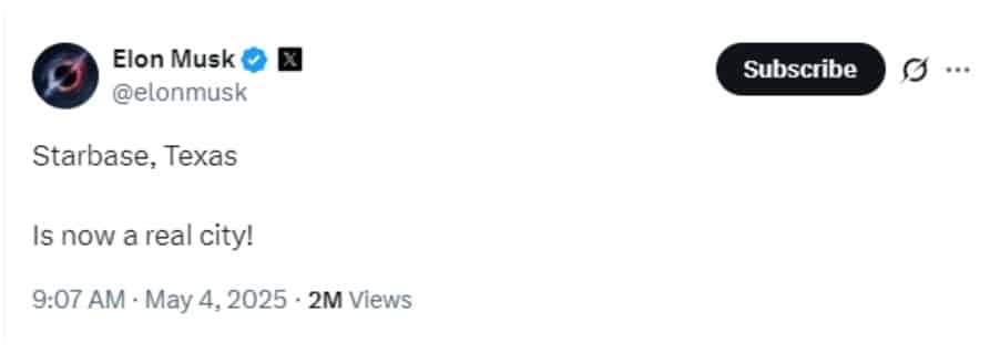 马斯克，好消息！