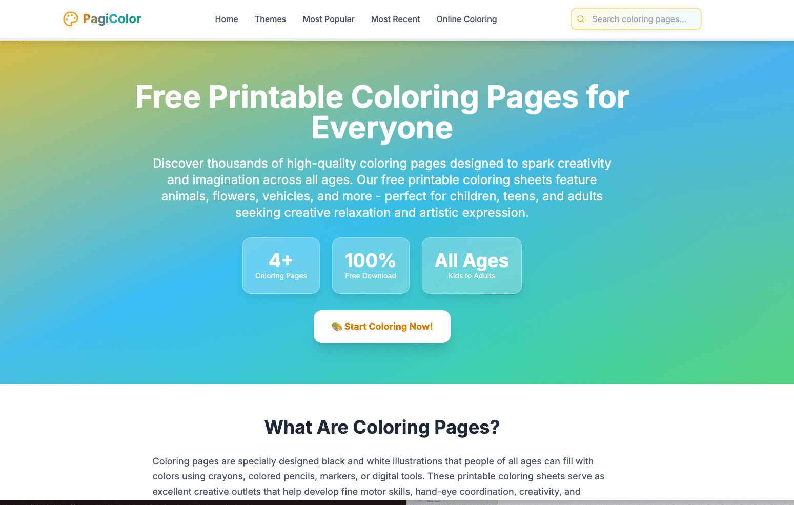 Pagicolor——在线涂色 Coloring Pages