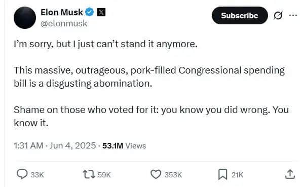 消息传来！马斯克猛批「大而美」法案「令人作呕」后，特朗普很生气！白宫称特朗普会坚持下去，美媒披露马斯克态度转变四个原因