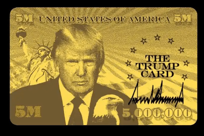 一张500万美元，特朗普移民「金卡」网站正式上线！美国财政窟窿大到可怕，特朗普：卖卡不仅能还清国债，还能多赚15万亿美元