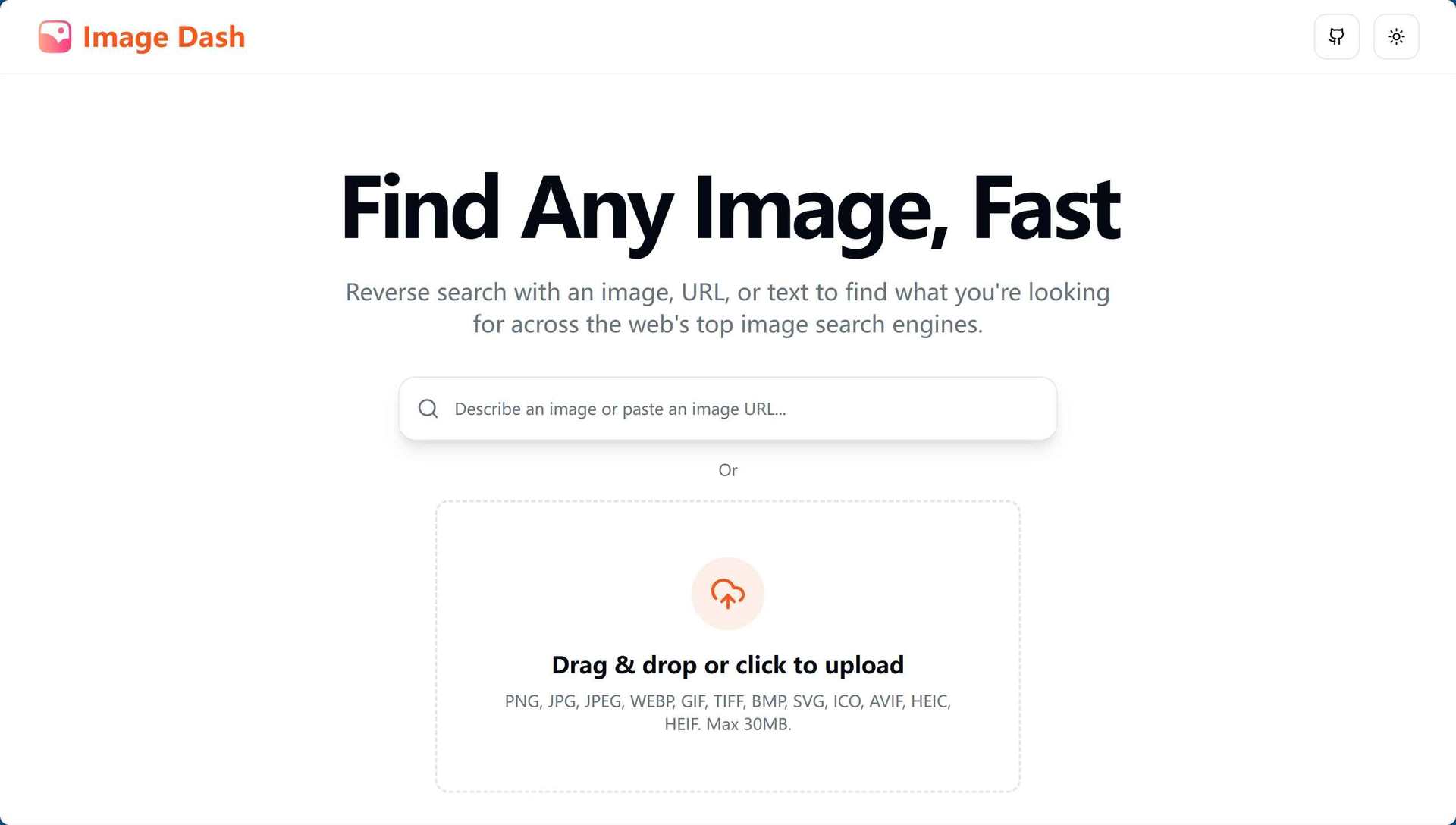 ImageDash 一个搜索引擎图片的搜索启动工具