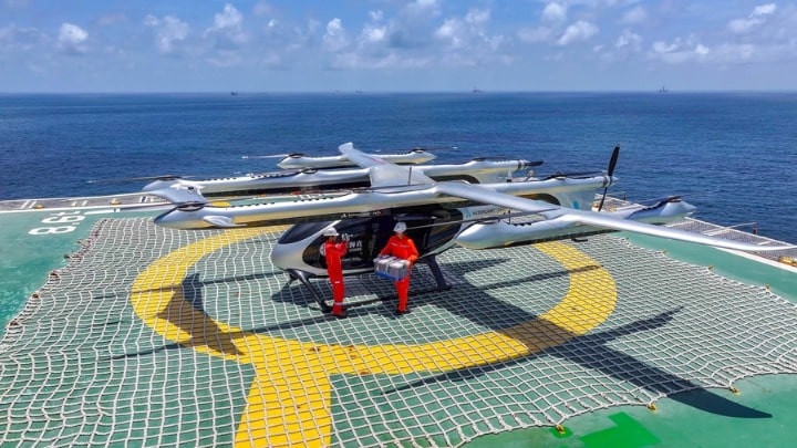 上海eVTOL创纪录：单日往返 为150公里外海上油气平台送物资