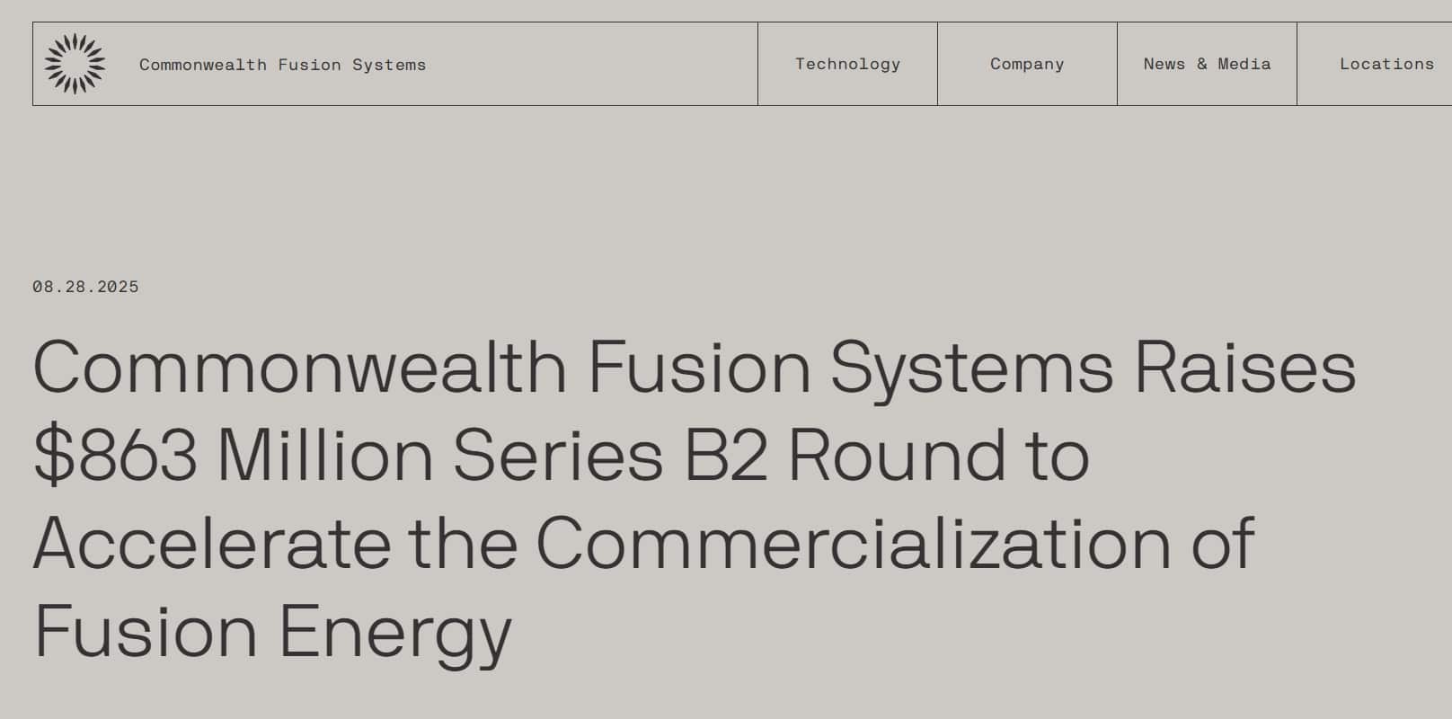 英伟达携手谷歌领投！核聚变初创公司CFS再获8.63亿美元融资