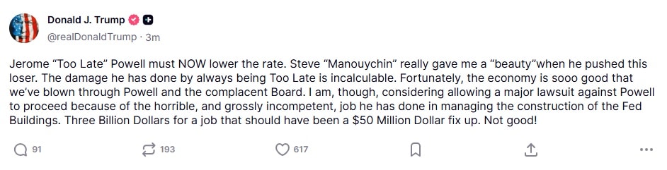 美联储降息预期升温！特朗普又炮轰鲍威尔！美股集体飘红！