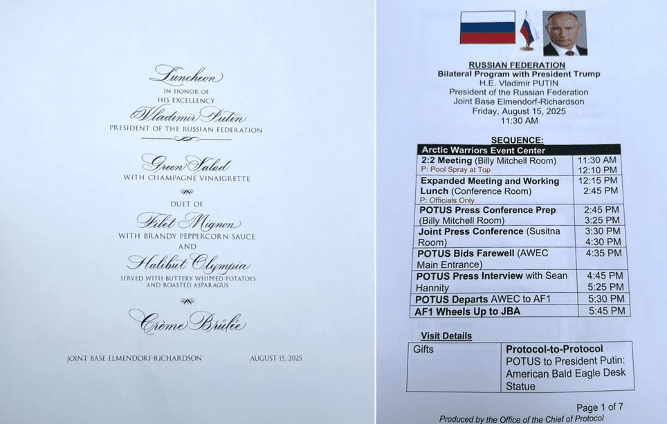 房客「见证」并拍下！特朗普和普京会晤机密文件，竟出现在一家酒店打印机上！吃什么，怎么坐也都在上面