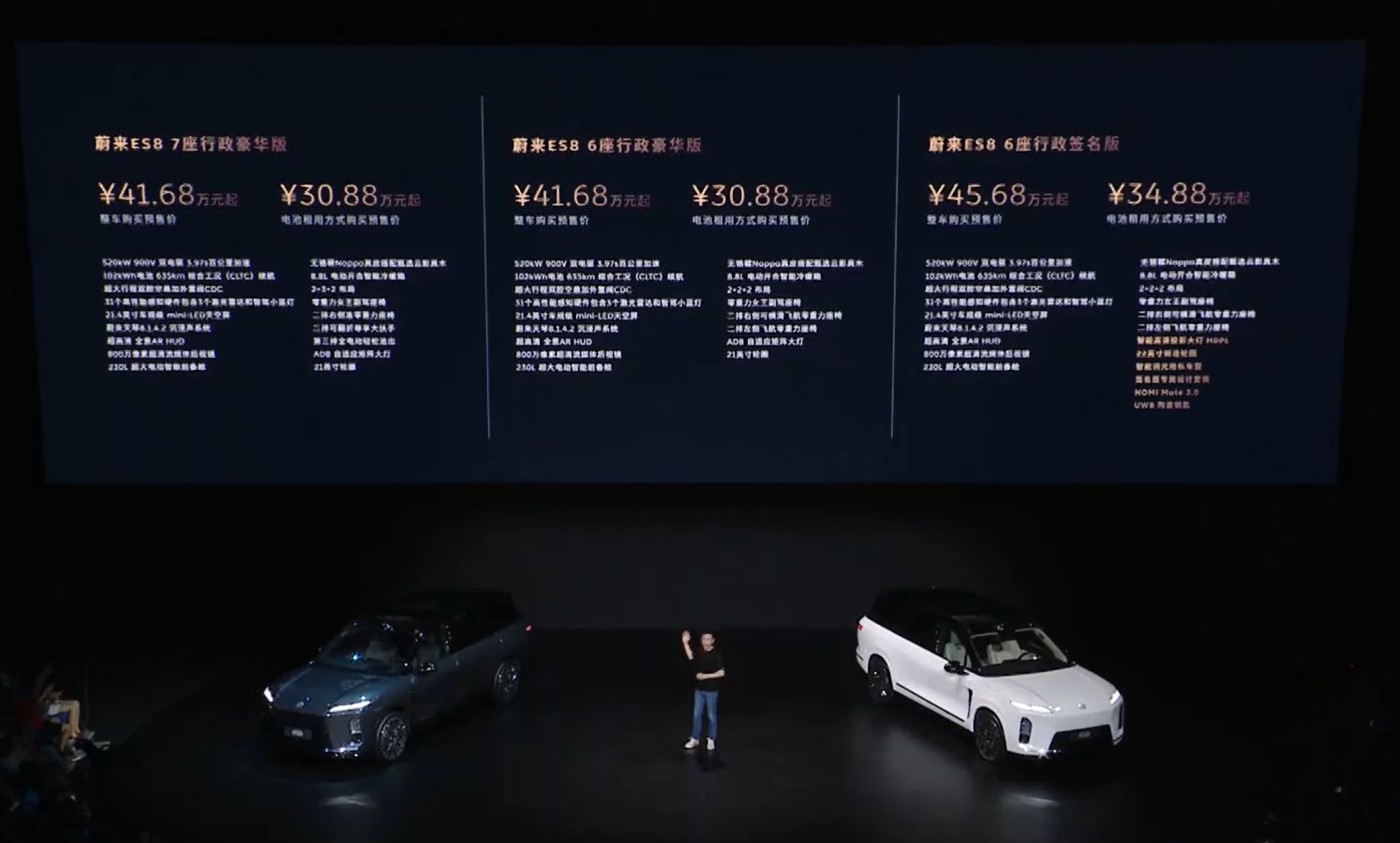 41.68万起，蔚来全新ES8预售发布！零百加速3.97秒，李斌：大三排纯电SUV时代正在到来！公司股价大涨超7%