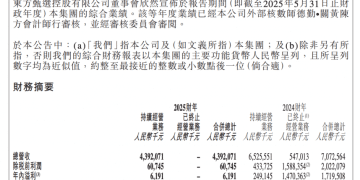 受剥离与辉同行影响 东方甄选2025财年净利下降超九成