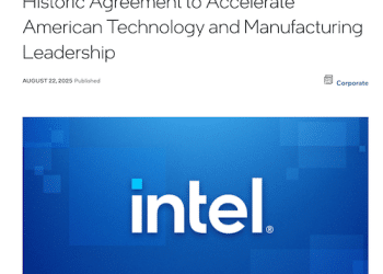 英特尔官宣：美政府89亿美元收购9.9% 股份