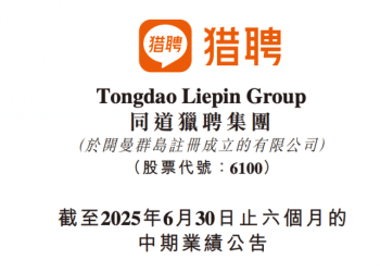 得益于AI驱动 同道猎聘2025上半年净利润同比增长55.8%