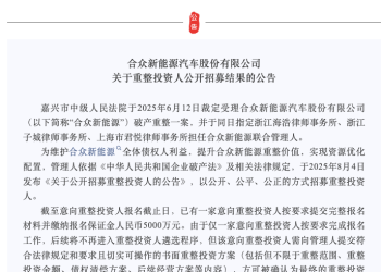 哪吒汽车重整投资人招募结果公布：76名意向者报名，仅1家按要求完成