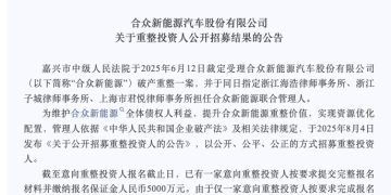 哪吒汽车重整投资人招募结果公布:76名意向者报名,仅1家按要求完成