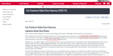 土耳其央行将基准利率下调至40.5% 下降250个基点