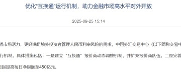 「互换通」运行机制迎优化！提高每日净限额至450亿元