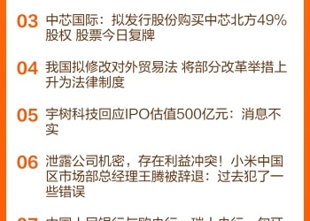 东方财富财经早餐 9月9日周二