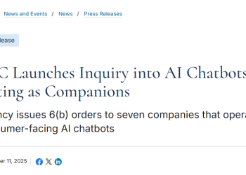 AI陪伴成隐忧？美FTC宣布调查聊天机器人对未成年人风险