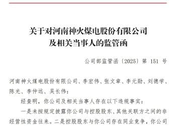 四宗违规「踩线」！神火股份及7名高管收深交所监管函，关联资金、同业竞争等均未合规披露