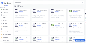EditTools：免费全能在线编辑工具箱