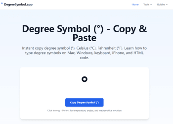 快速复制度数符号的在线工具