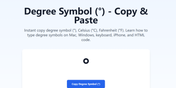 快速复制度数符号的在线工具