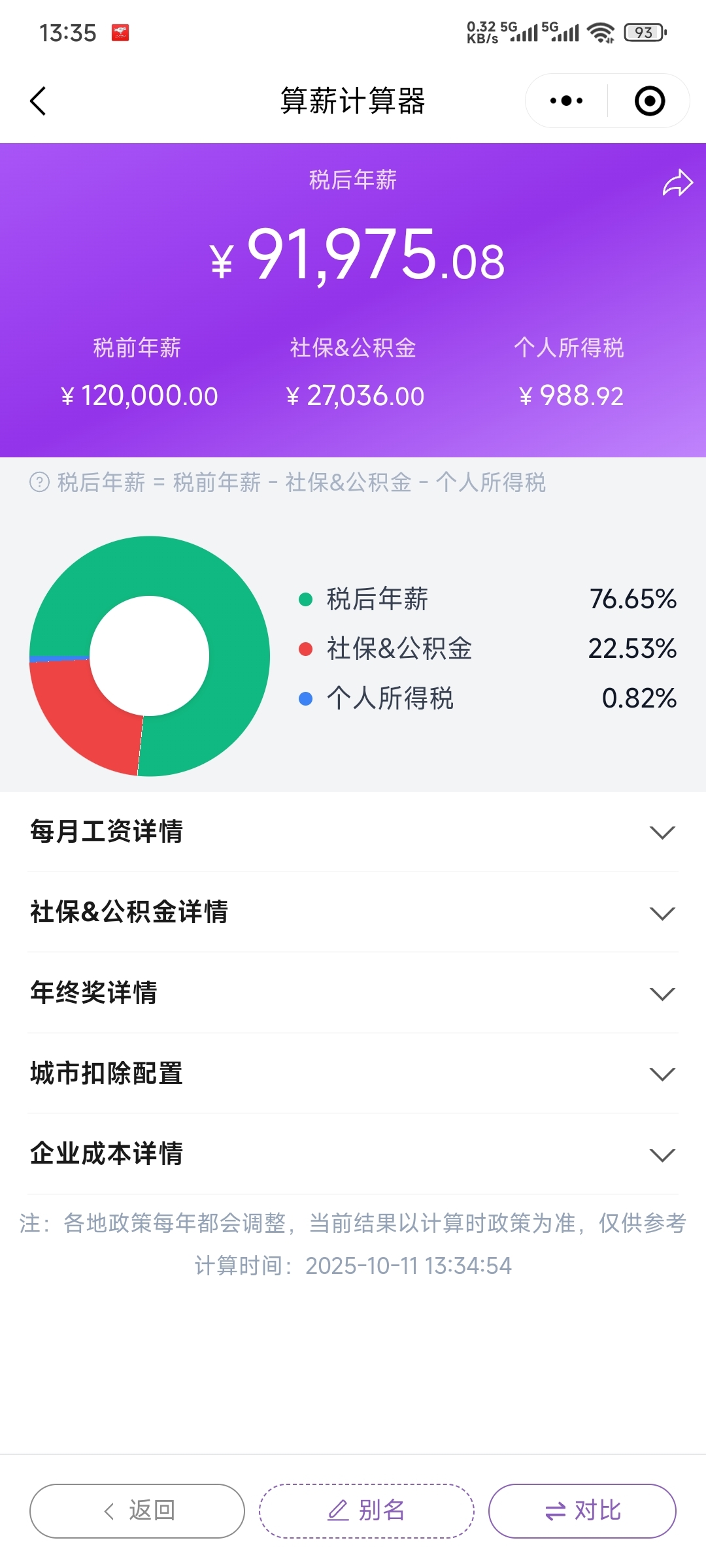 计算结果