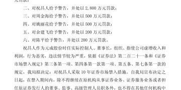 证监会出手，603388强制退市！董事长被罚2800万元，10年市场禁入