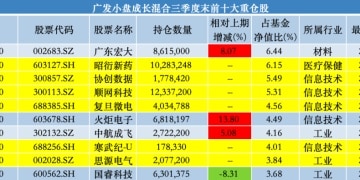 广发基金刘格菘三季度最新持仓出炉:增持寒武纪、东山精密 减仓亿纬锂能