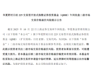 日经225指数创阶段新高后 相关QDII基金提示溢价风险