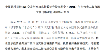 日经225指数创阶段新高后 相关QDII基金提示溢价风险