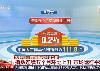 连续五个月环比上升 9月中国大宗商品价格指数公布