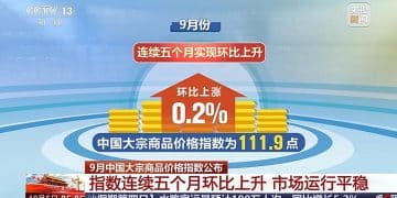 连续五个月环比上升 9月中国大宗商品价格指数公布