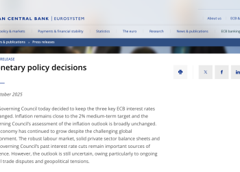 欧洲央行继续按兵不动 拉加德：利率正处在「好位置」