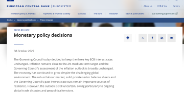 欧洲央行继续按兵不动 拉加德：利率正处在「好位置」