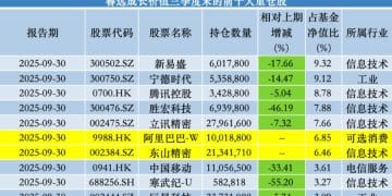 睿远基金旗下产品三季报出炉:傅鹏博、赵枫同步加仓阿里巴巴