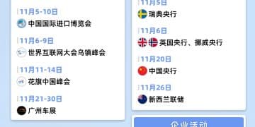 2025年11月大事件日历丨财料