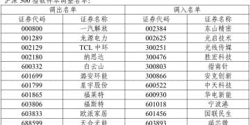 A股重大调整！涉及一大批牛股 中证500指数更换50只样本