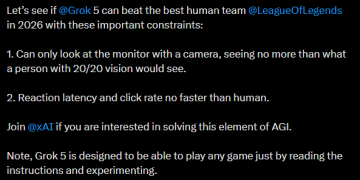 马斯克将AI推上《英雄联盟》对局：Grok 5能否抗衡人类最强战队？