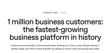 OpenAI官宣：全球企业客户突破100万 席位数量超700万