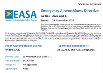 全球约6000架A320飞机需紧急停飞 空客最新回应