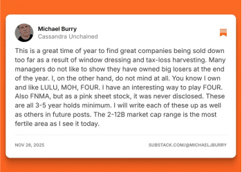 年底「捡便宜」！「大空头」力荐这些被错杀的股票