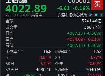 半导体、光伏双双回调，沪指半日微跌0.16%