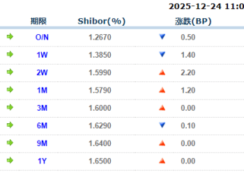 货币市场日报：12月24日