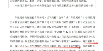 最新！300027，遭阿里创投减持