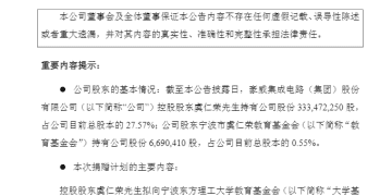 浙商大佬又捐股票：市值超36亿元！