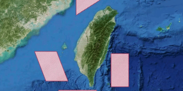 东部战区发布联合演训区公告及示意图