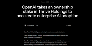 AI「循环交易」新玩法：OpenAI入局私募赛道 亲自下场推动企业用AI