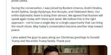 和平谈判进展如何？俄乌各自表态 泽连斯基称与美特使通话「非常好」