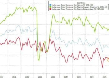美国消费者信心指数继续下滑 降至4月加征关税以来最低水平